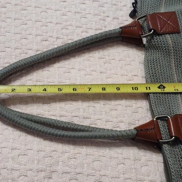 The Sak purse Olive Green , Tan with brown leather-like accents. - Picture 9 of 9